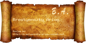 Brestyenszky Arion névjegykártya